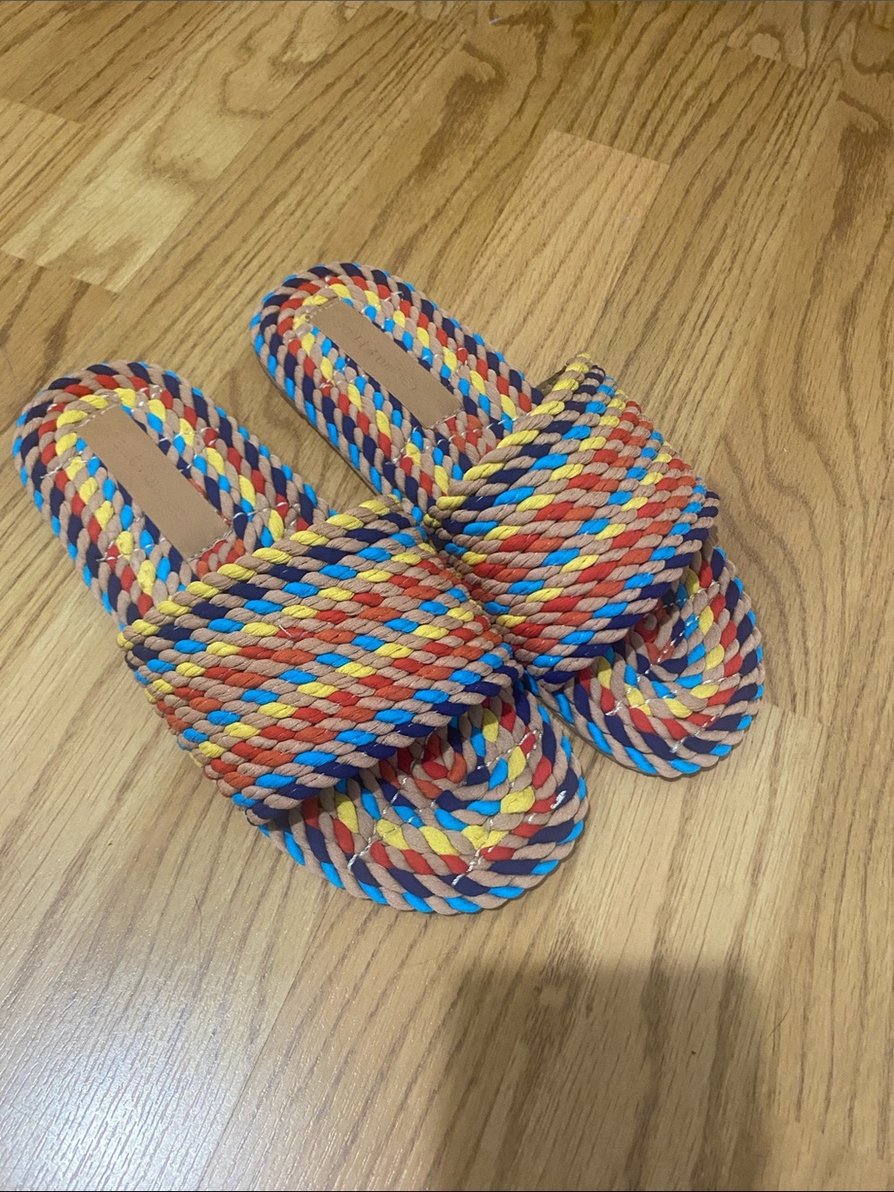 Multicolor Braided Slide Sandals for Women - Salt + Umber